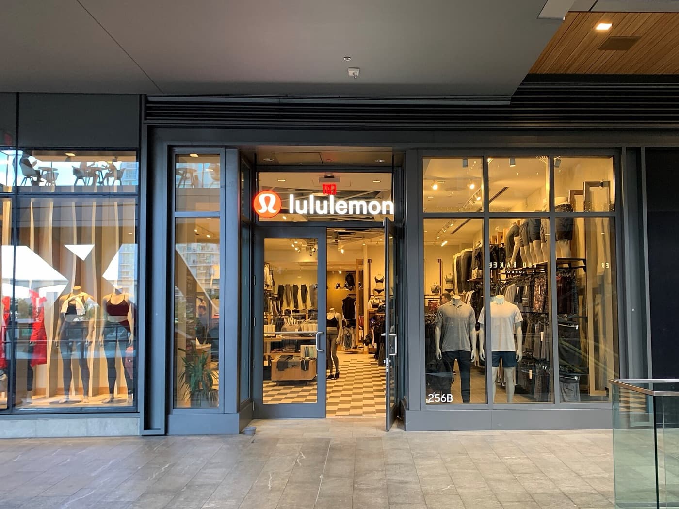 A lululemon storefront at Brickell City Centre, Miami